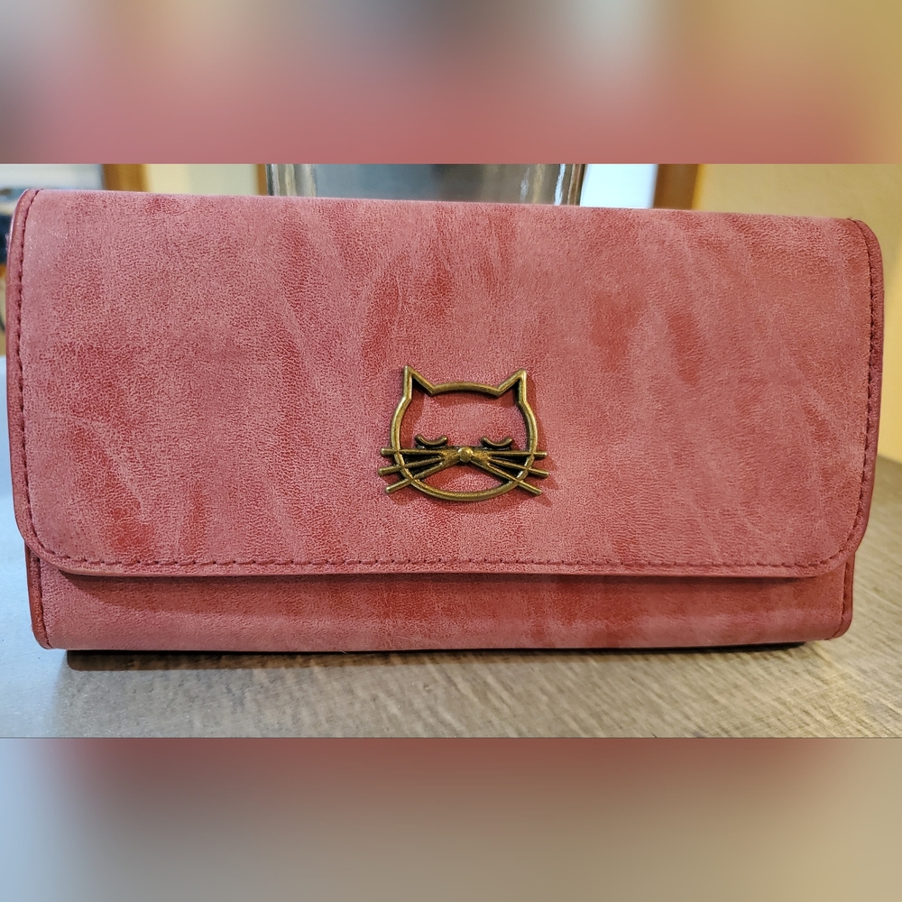 Cat Emblem Women's Dusty Rose Wallet